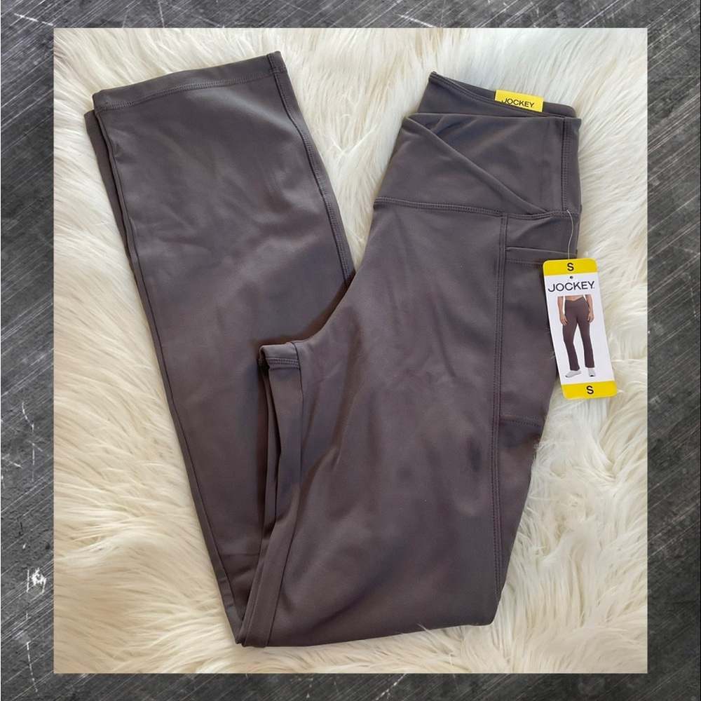 Jockey Crosswaist Yoga Pants - NWT - Size Small - Dark Grey